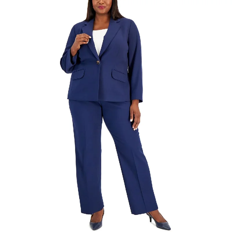 Comfortable Fashion Le Suit Womens Plus Suit Separate Office One-Button Blazer