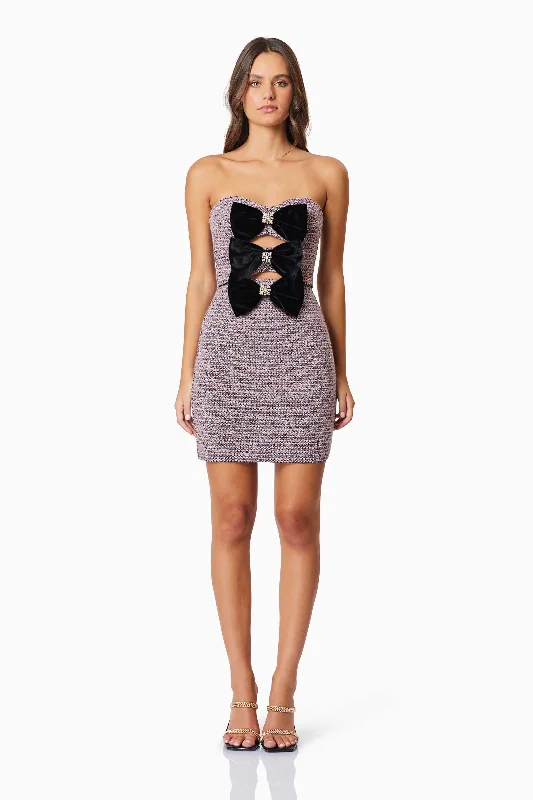 Fashionable In The Times Magnolia Party Mini Dress In Purple