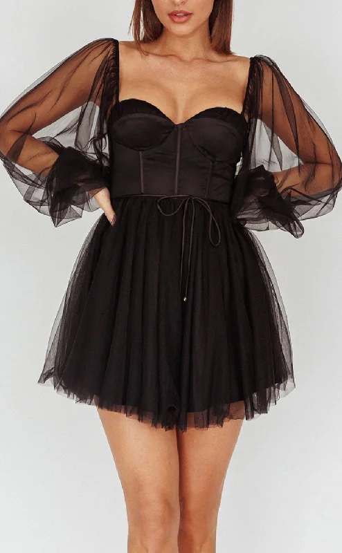 New Autumn And Winter Styles GH488 - A line Sweetheart Long Sleeves Homecoming Dress Short Graduation Dress