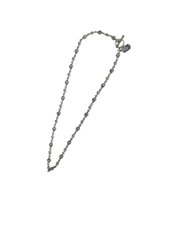 Breathable Design SILVER 950 ALIENSKULL CHAIN NECKLACE