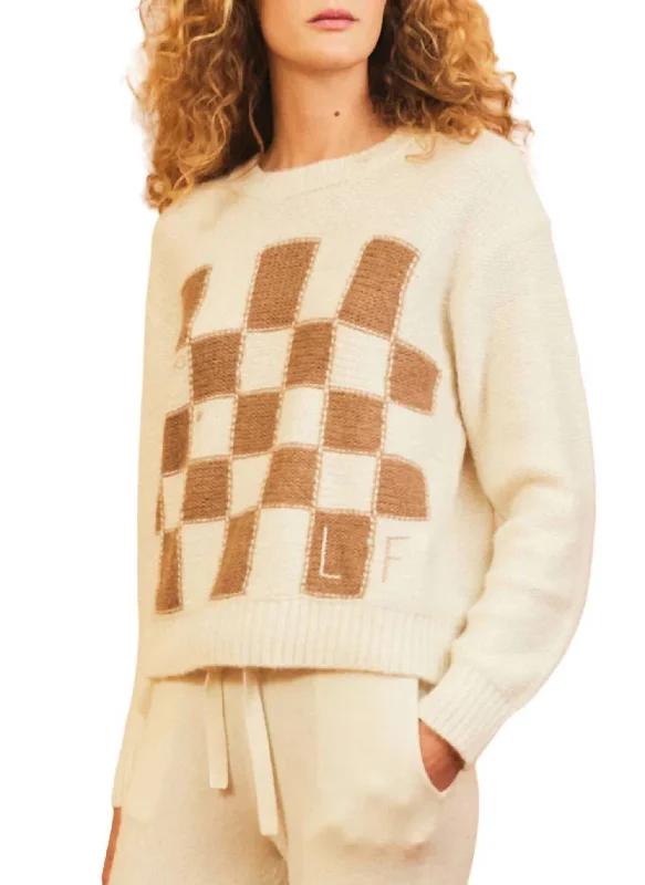 Fashionable Items Janell Crewneck Sweater In Ivory