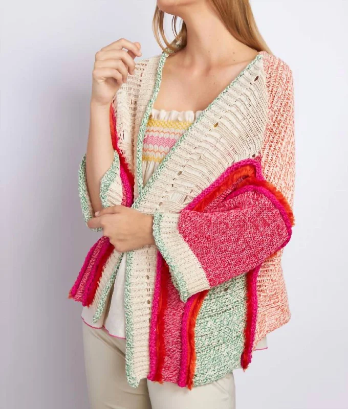 Celebrity Must-have Knit Cardigan In Multi