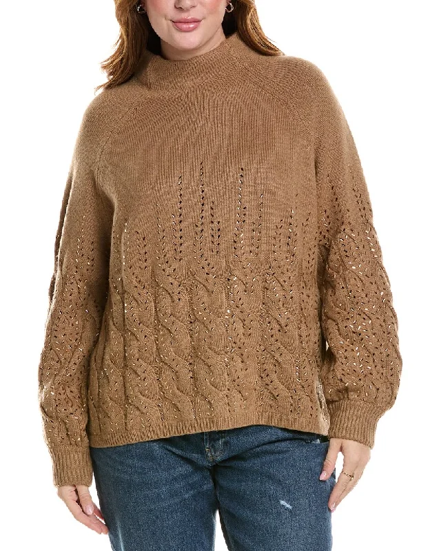 Integrated Design Marina Rinaldi Plus Ambrosia Wool-Blend Sweater