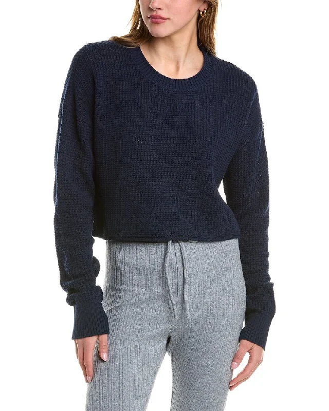 Urban Style Onia Cropped Waffle Sweater