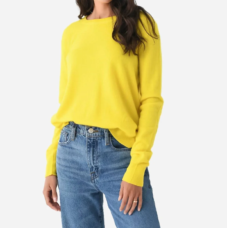 High Street Fashion Patchwork Pullover In Lemonade