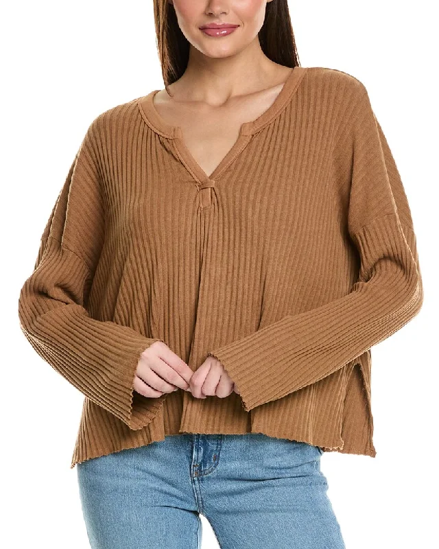 Luxury Style Project Social T Getaway Notch Sweater