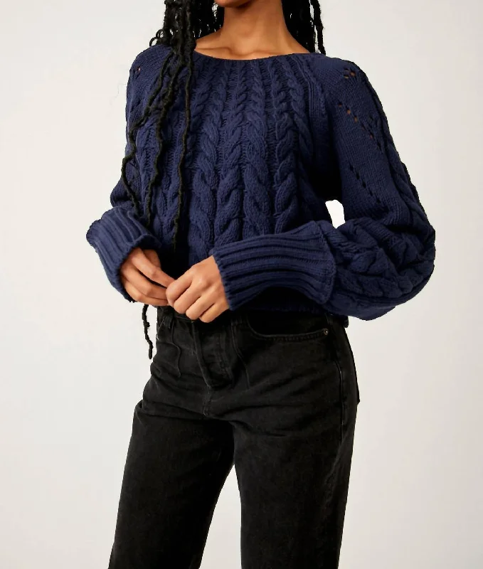 Age-reducing Style Sandre Pullover In Navy