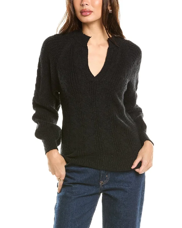 Romantic Data Seraphina Split Neck Sweater