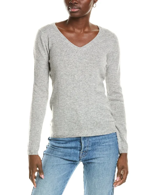 Goddess Style sofiacashmere Modern V-Neck Cashmere Sweater