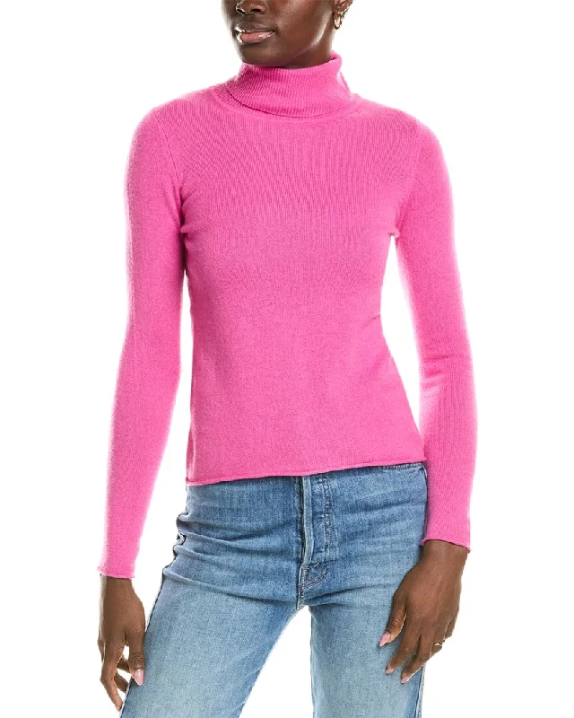 Personalized Design sofiacashmere Roll Cuff & Hem Turtleneck Sweater