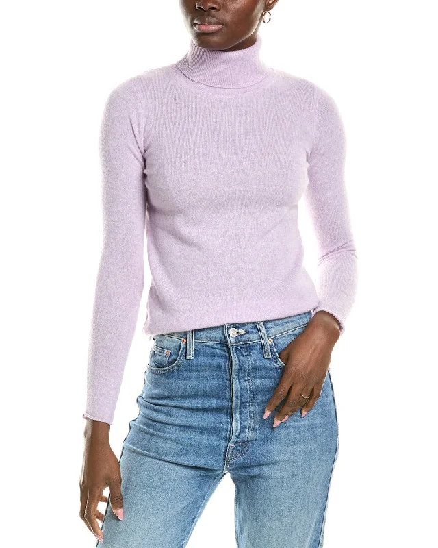 Boutique Recommendation sofiacashmere Roll Cuff & Hem Turtleneck Sweater