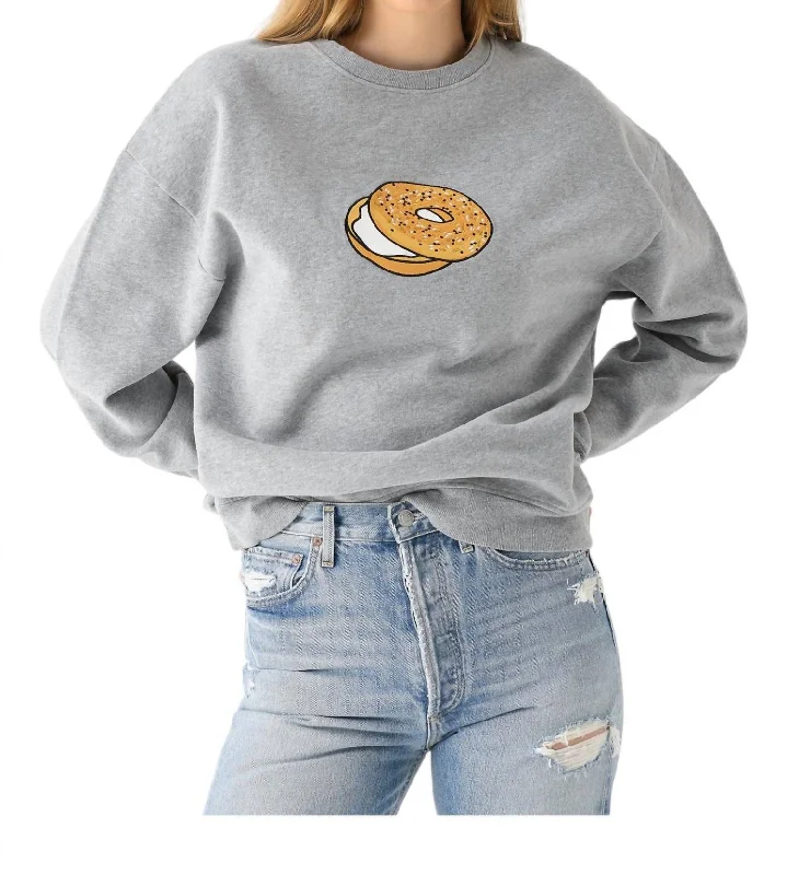 Autumn Selection The Oversized Bagel Sweatshirt In Heather Grey