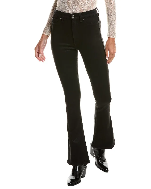 Comfortable Series 7 For All Mankind Tailorless Ultra High-Rise Coated Black Skinny Boot Jean