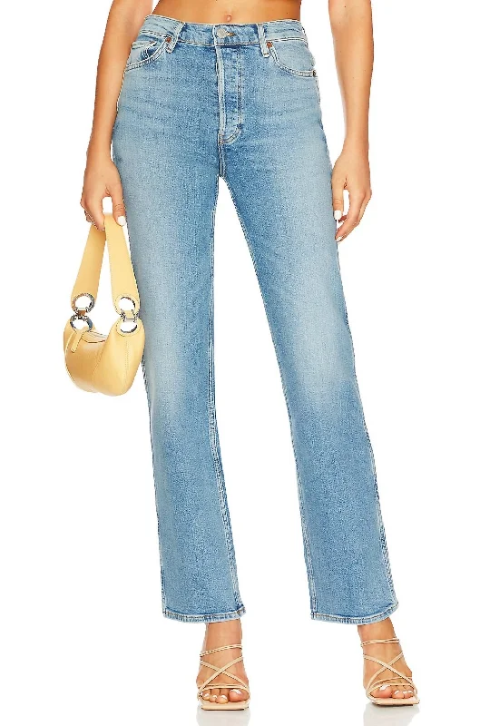 Luxury Style 90S High Rise Loose Jean In Rio Fade