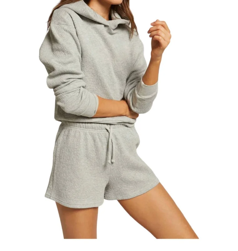 Cute Design Bonham Drawstring Shorts In Heather Grey