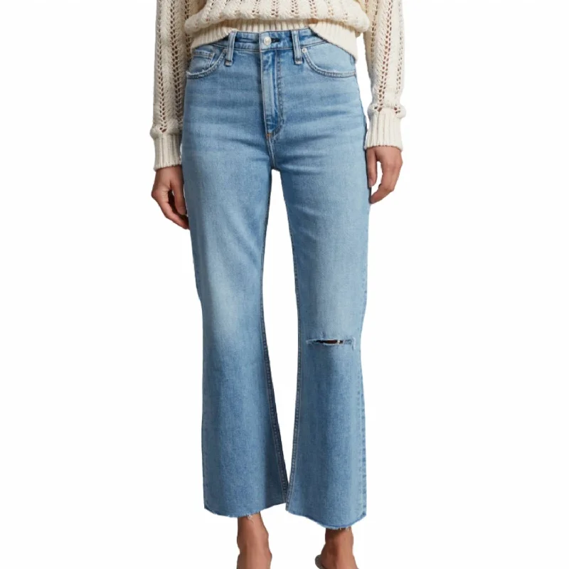 Perfect Tailoring Casey High Rise Ankle Flare Jean In Lucy