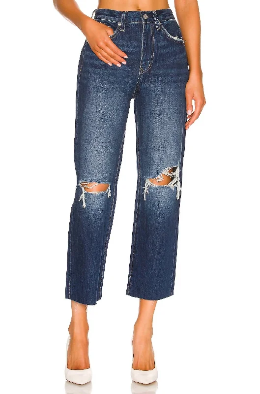 Spiritual Vitality Cassie Crop Super High Rise Straight Jean In Motive Distressed