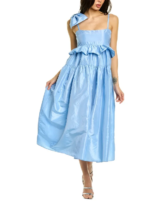 Personalized Outfit Cynthia Rowley Taffeta Silk Midi Dress