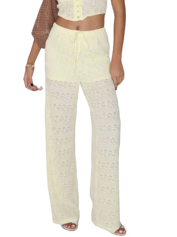 Artistic Temperament I Love Lemon Lace Pants In Ivory