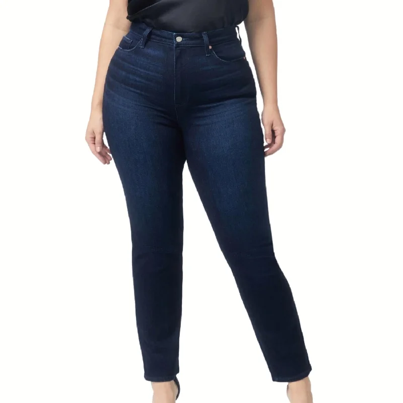 Comfortable And Casual Knockout Ultra High Rise Straight Leg Jean In Solstice