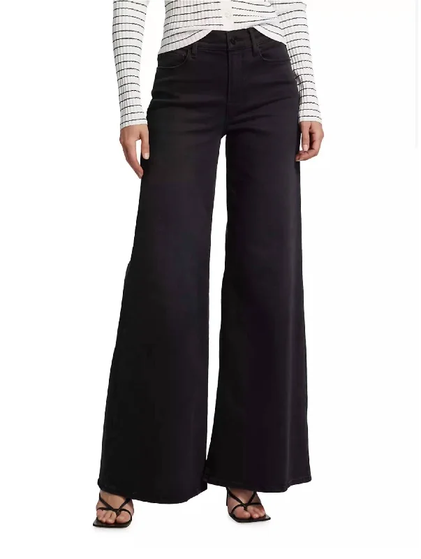 Age-reducing Style Le Palazzo Wide-Leg Jeans In Black