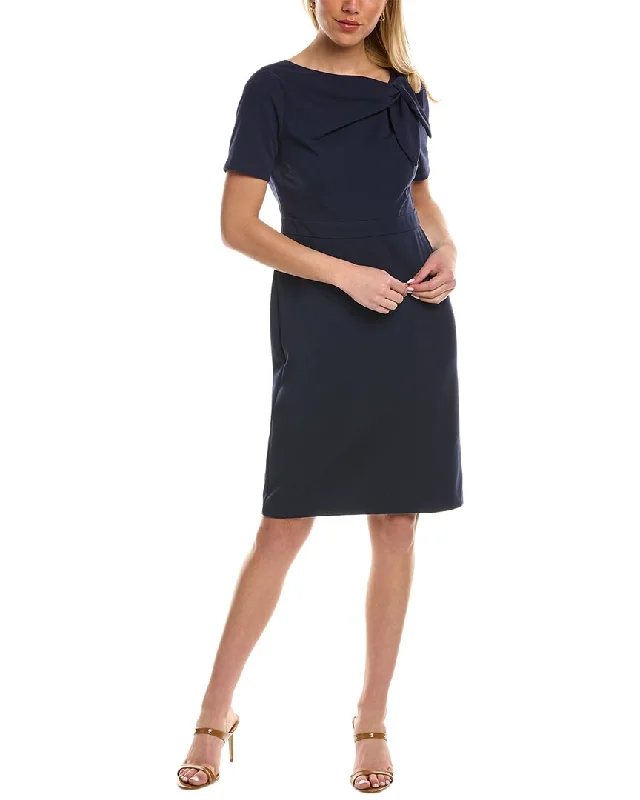 Elegant And Charming London Times Tie Neck Sheath Dress