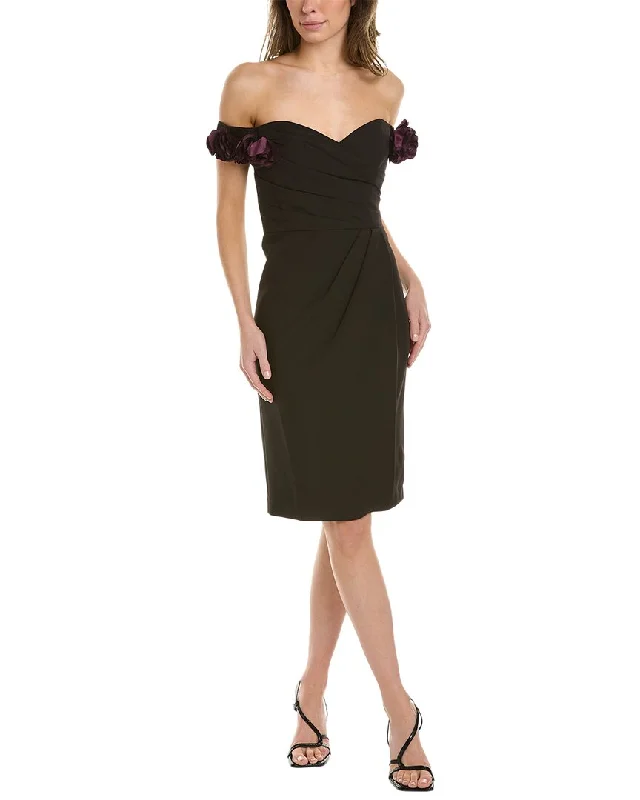 Simple And Comfortable Marchesa Notte Off-The-Shoulder Sheath Dress