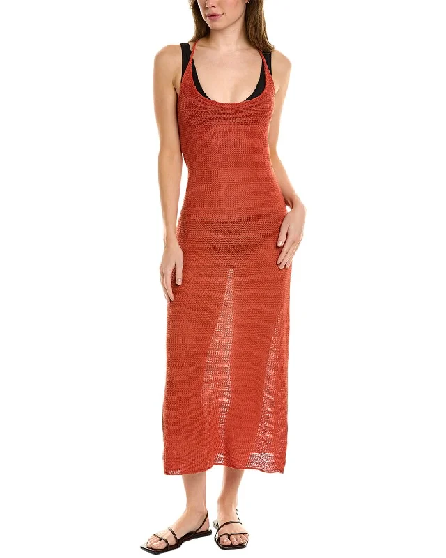 Comfortable Series Onia Textured Linen Maxi Dress