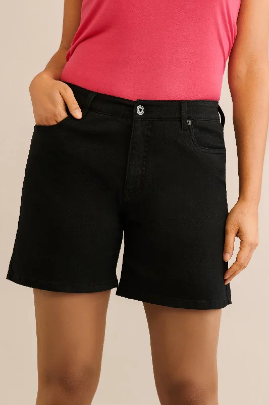 Feminine Charm Short en jeans coupe droite - Femme