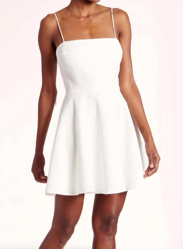 Street Charm Starlett Tie Strap Mini Dress in White