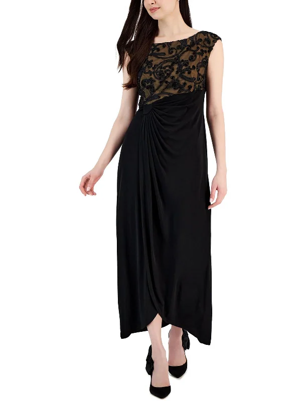 Classic Style Womens Soutache Long Evening Dress