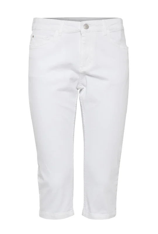 Perfect Tailoring B.Young Lola Slim Fit Capri Trousers, Optic White