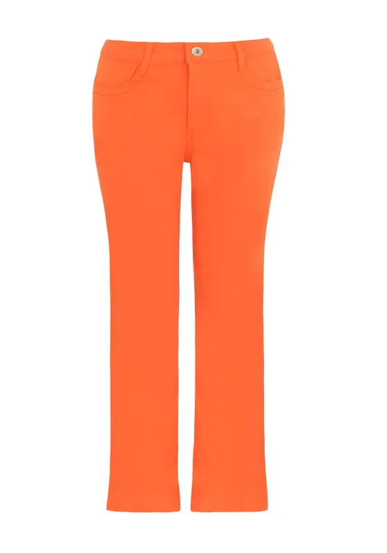 Exclusive Customization Dolcezza Straight Leg Crop Jeans, Orange