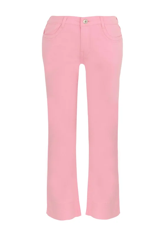 Warm Atmosphere Dolcezza Straight Leg Crop Jeans, Pink