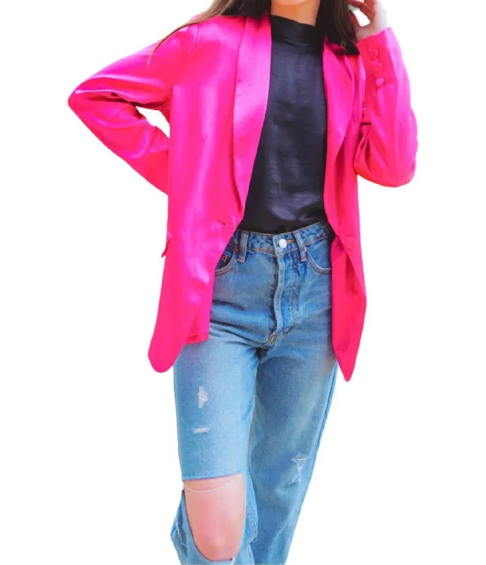 High-end Customization Electric Blazer In Fucshia