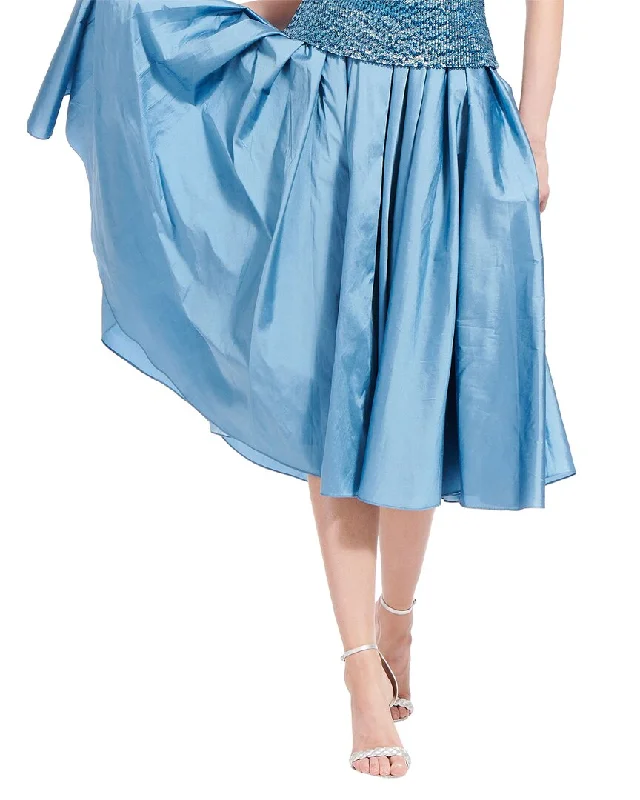 Classic Color Emily Shalant Spring Taffeta Tea Length Midi Skirt