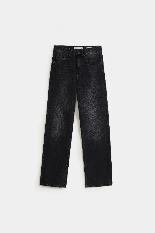 High Street Style High Rise straight Fit Jeans