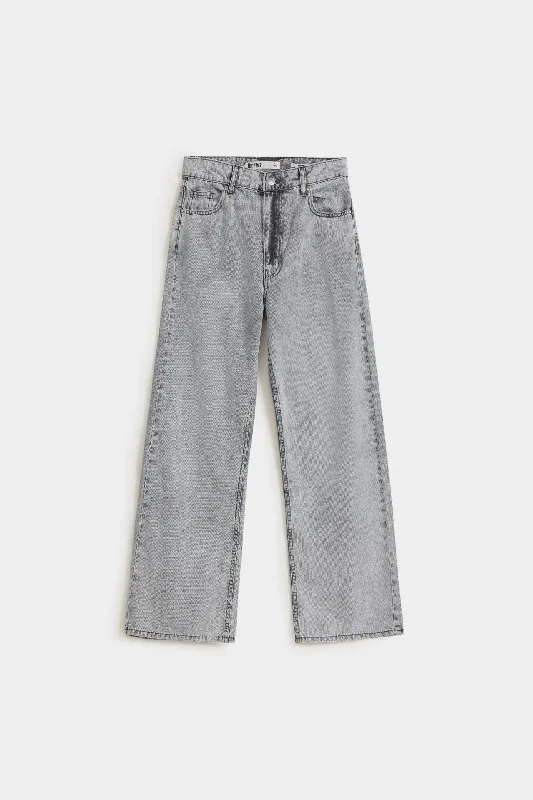 Avant-garde Design Basic Wide Leg Jeans