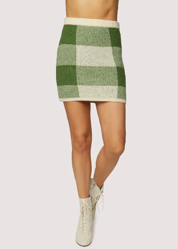 Urban Style Forest School Mini Skirt In Forest Gingham