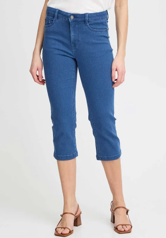 Elegant Temperament Fransa Luxe Capric Slim Leg Denims, Blue