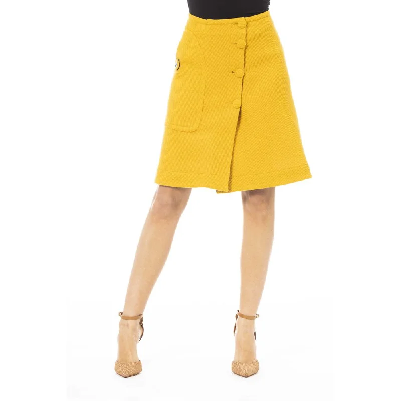 Retro Fashion Jacob Cohen Elegant  Wool-Blend Women's Skirt