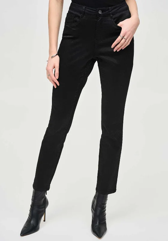 Bright Colors Joseph Ribkoff High Rise Slim Shimmer Jeans, Black