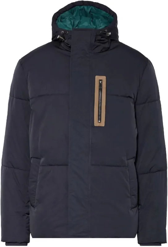 Urban Sense Men's Kinmont Puffer Jacket In Navy