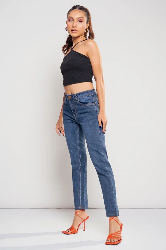 Versatile Items Mid Dark Slim Jeans