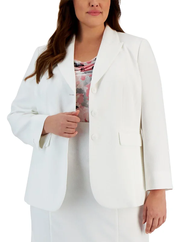 Breathable Design Plus Womens Office Career Suit Jacket