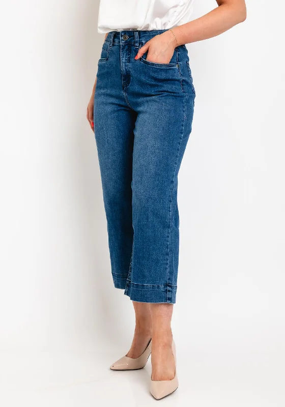 Comfortable Series Rant & Rave Poppy Crop Flare Jeans, Light Denim