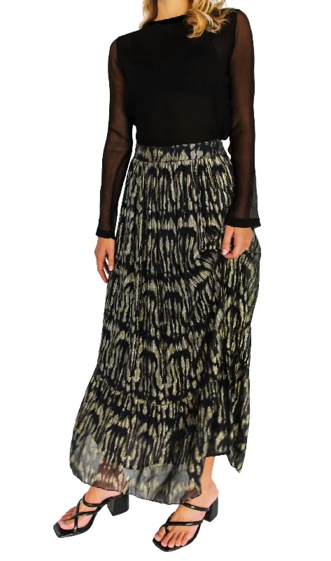 High-end Customization Shimmer Skirt In Black