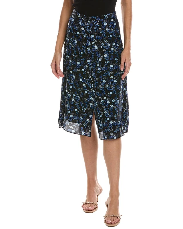 Elegant And Charming The Kooples Silk-Blend Midi Skirt