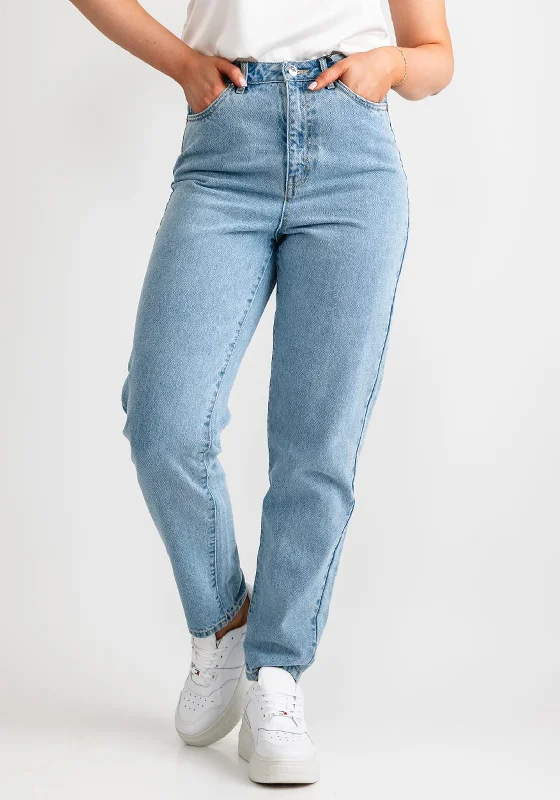 Perfect Tailoring Vero Moda Zoe Mom Jeans, Light Blue Denim