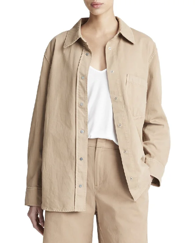 Classic Color Vince Snap Front Twill Overshirt